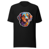 Unisex t-shirt "Colorful Companion: Warm-Toned Dog Portrait" - Radiant Art of Radiant Group