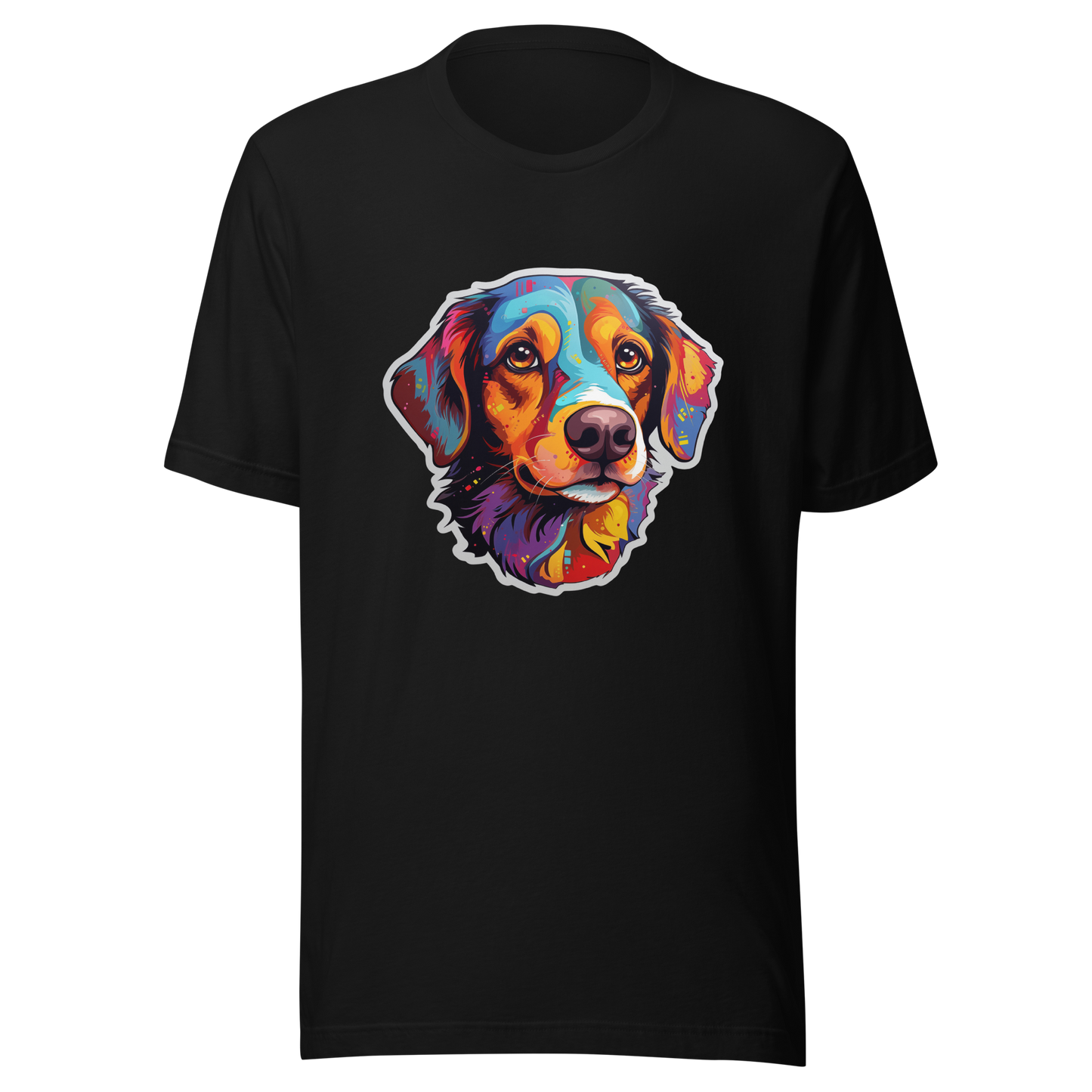Unisex t-shirt "Colorful Companion: Warm-Toned Dog Portrait"