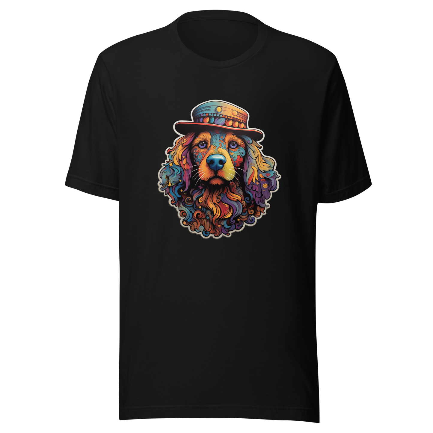 Unisex Graphic Tee "Gentleman Pup: Stylishly Hatted Dog"