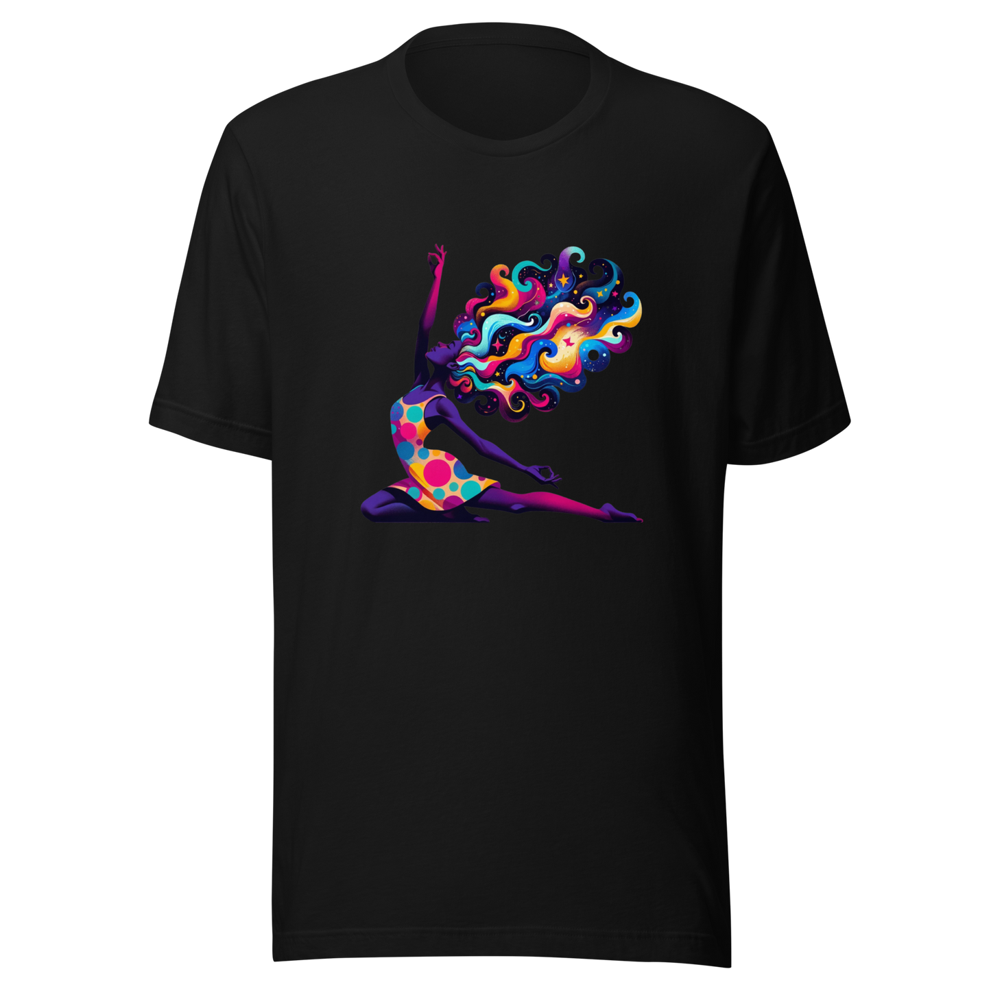 "Universal Flow: Abstract Cosmic Yoga" Graphic Unisex T-Shirt