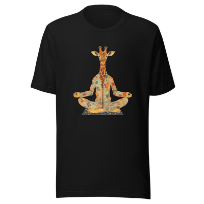 Unisex t-shirt Zen Safari: Meditating Giraffe - Radiant Art of Radiant Group