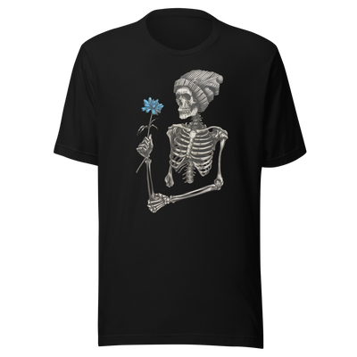 Unisex t-shirt "Floral Skeleton Chic" - Radiant Art of Radiant Group