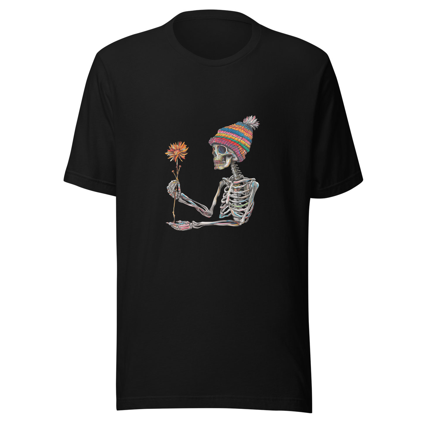 Unisex t-shirt "Skeleton Flower Power"