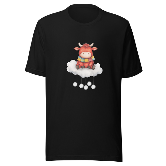 Unisex t-shirt "Cow in the Sky on the cloud" - Radiant Art of Radiant Group