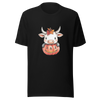 Unisex t-shirt  "Moo-lloween Surprise: The Pumpkin Cow" - Radiant Art of Radiant Group
