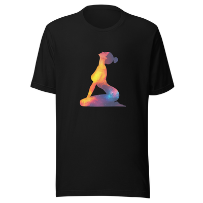 Unisex t-shirt "Yoga's Celestial Stretch" - Radiant Art of Radiant Group