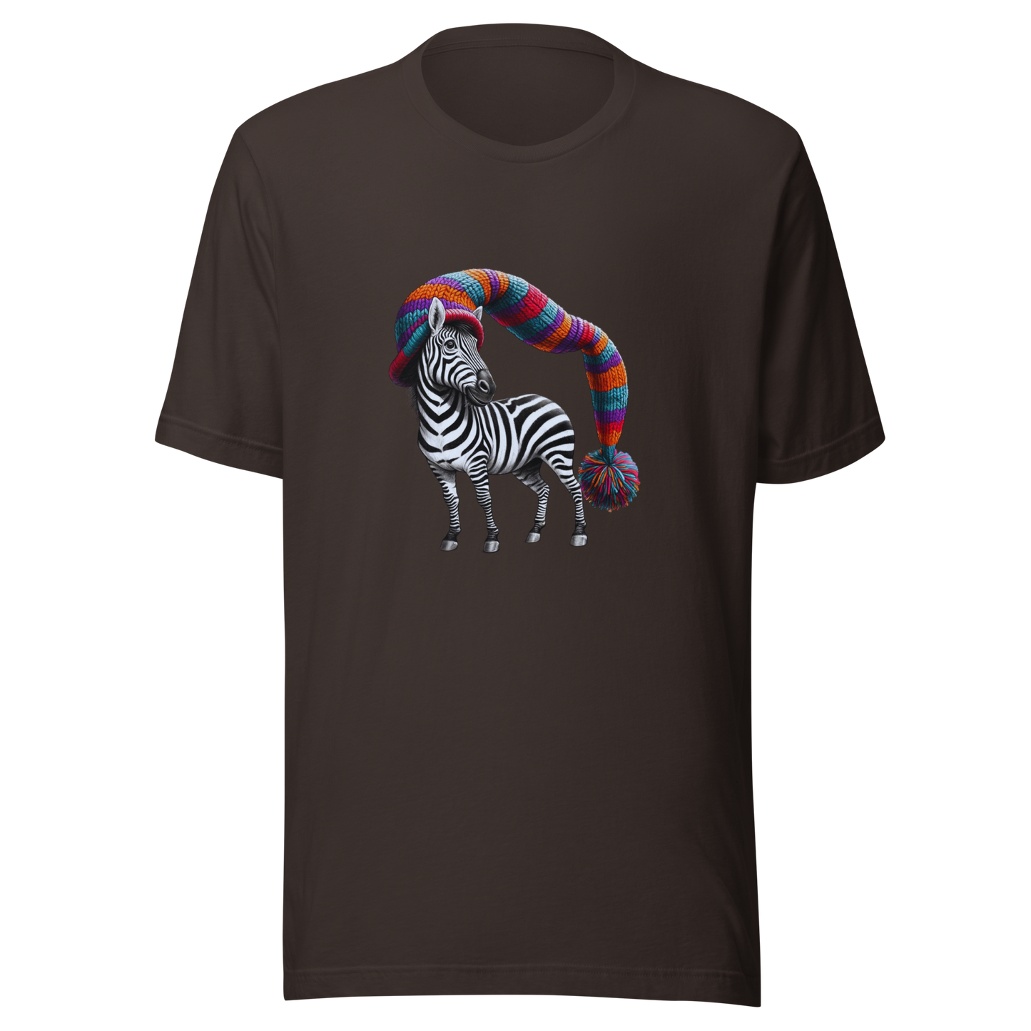 Unisex t-shirt with stylish zebra