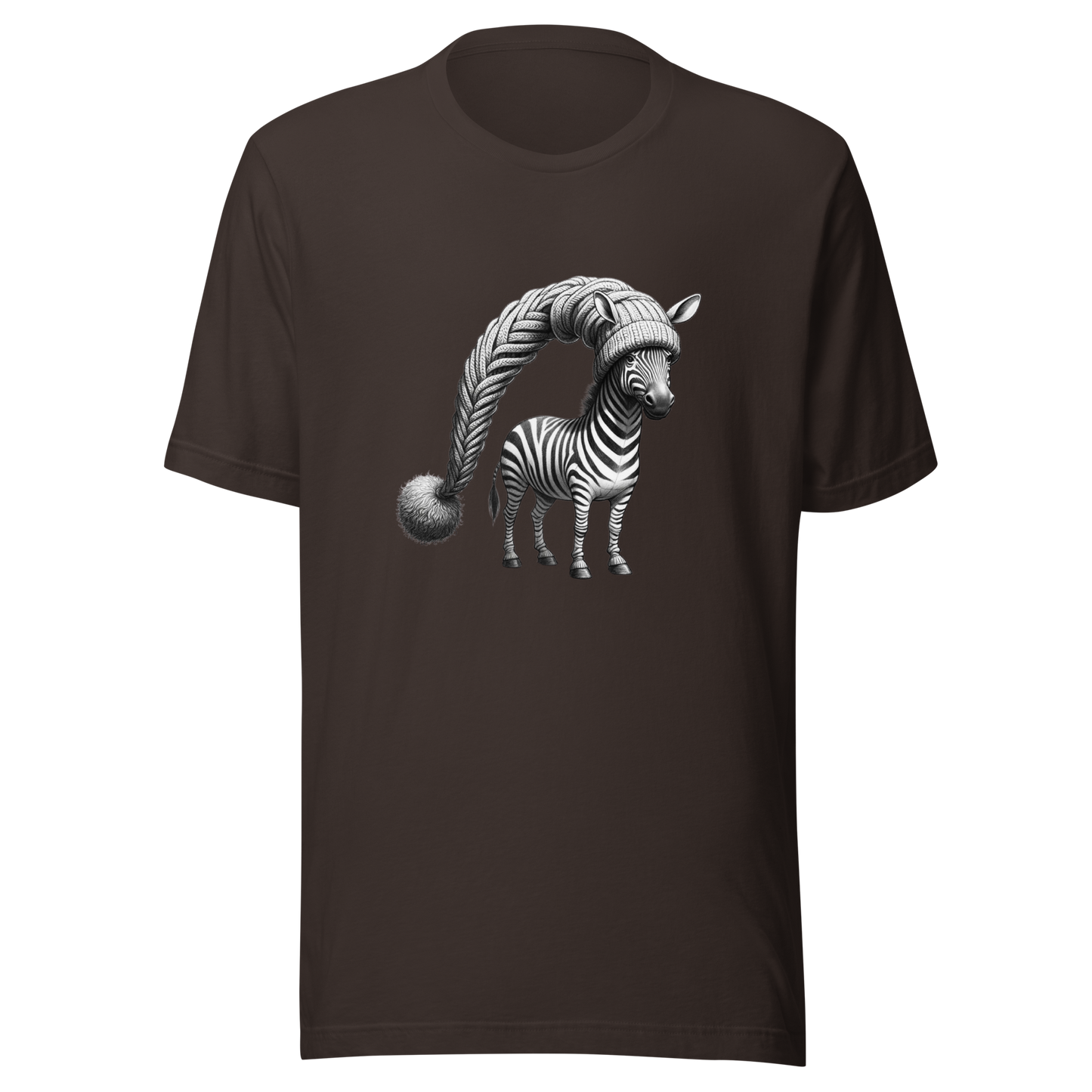 Unisex t-shirt of funny zebra