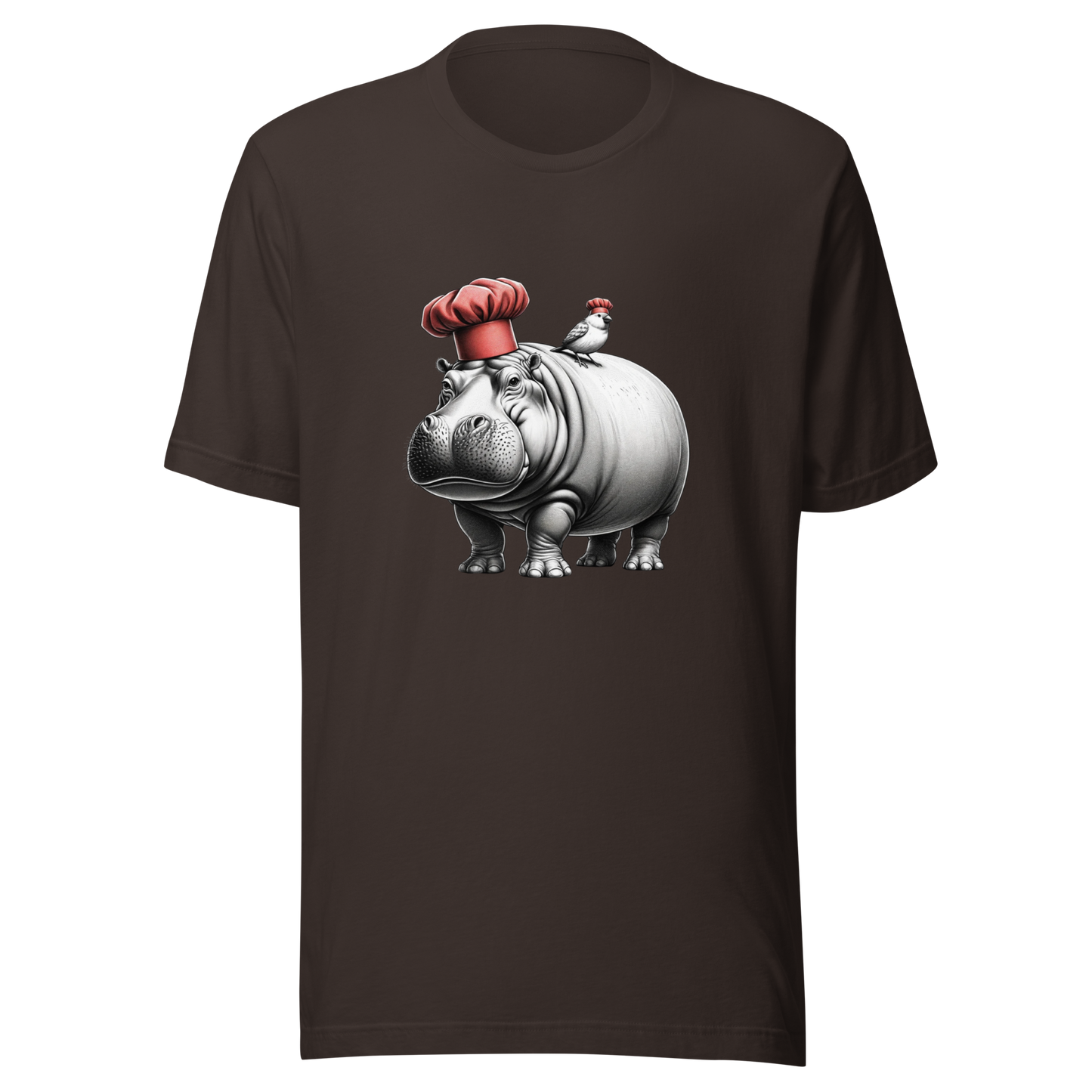 "Hippo and Canary Chefs: A Culinary Pair" Graphic Unisex T-Shirt