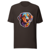 Unisex t-shirt "Colorful Companion: Warm-Toned Dog Portrait" - Radiant Art of Radiant Group
