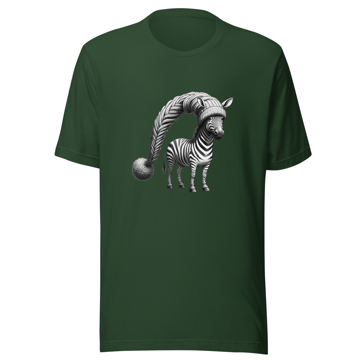 Unisex t-shirt of funny zebra