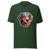 Unisex t-shirt "Colorful Companion: Warm-Toned Dog Portrait" - Radiant Art of Radiant Group