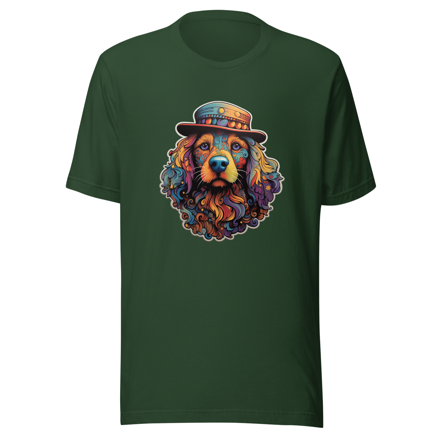 Unisex Graphic Tee "Gentleman Pup: Stylishly Hatted Dog"