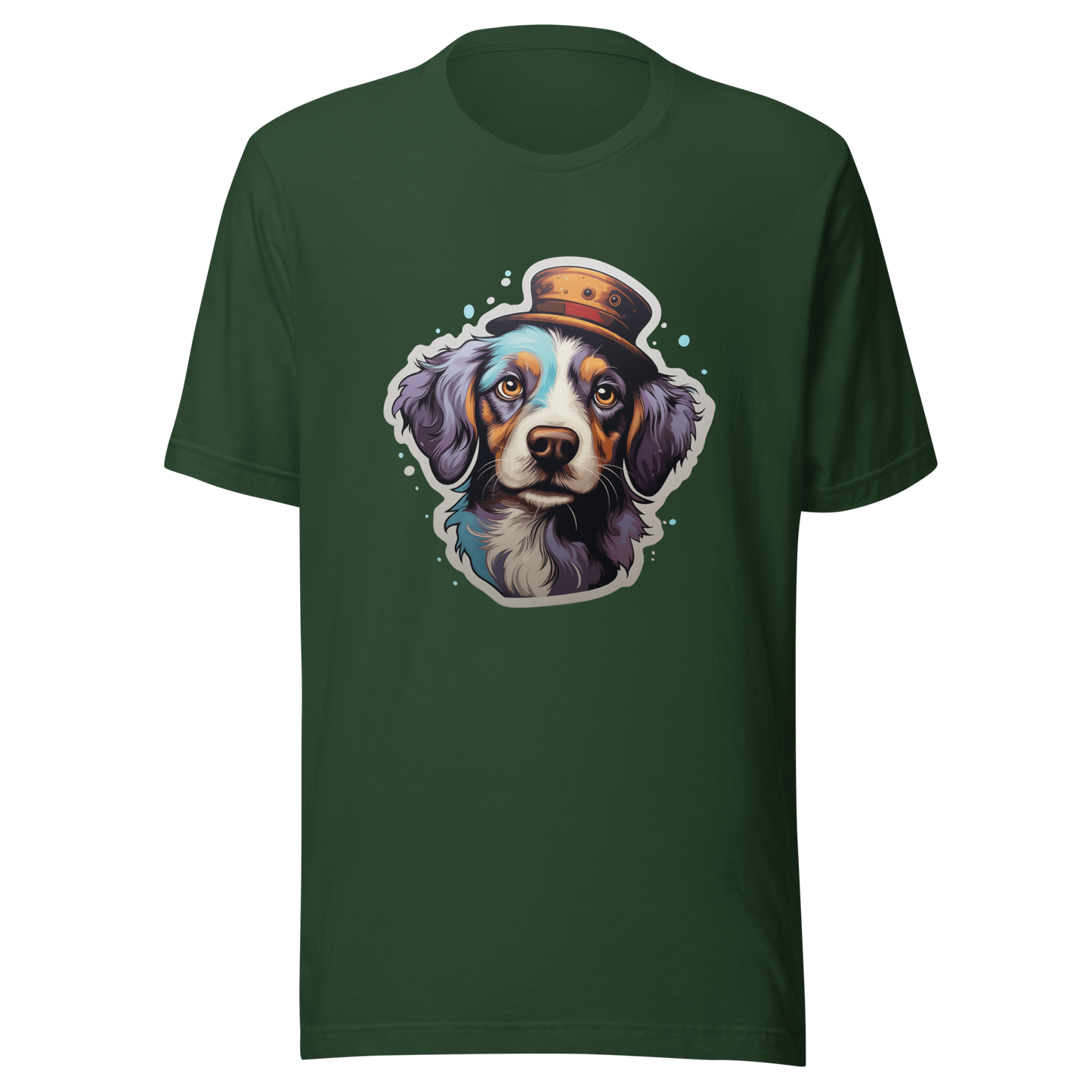 Unisex t-shirt "Top Hat Pooch: Distinguished Dog Portrait"