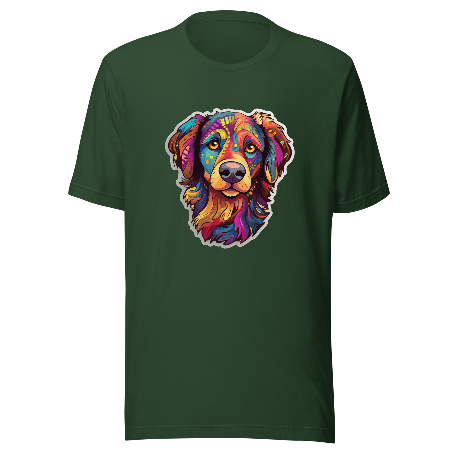 Unisex t-shirt "Kaleidoscopic Canine: A Spectrum of Colors"