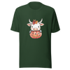 Unisex t-shirt  "Moo-lloween Surprise: The Pumpkin Cow" - Radiant Art of Radiant Group