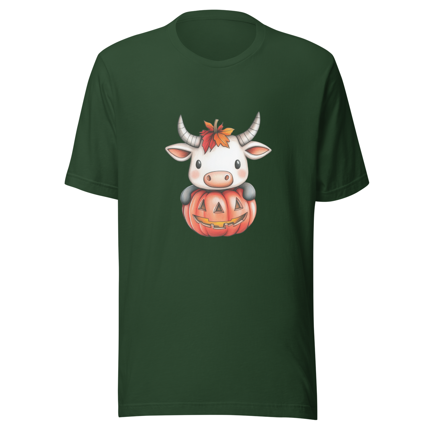 Unisex t-shirt  "Moo-lloween Surprise: The Pumpkin Cow"