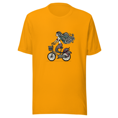 Unisex t-shirt "Mermaid on a bicycle" - Radiant Art of Radiant Group