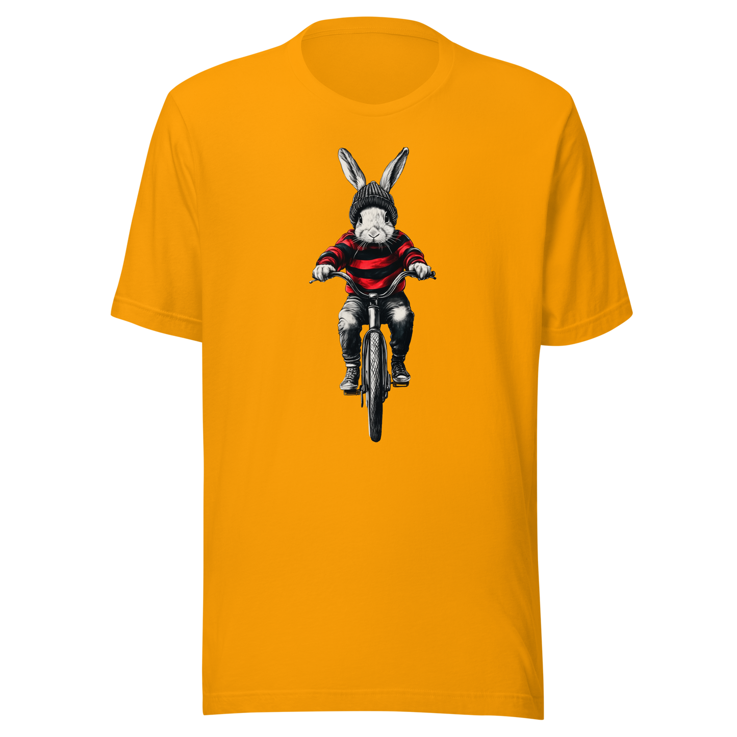 Unisex t-shirt "Rabbit on a bicycle"