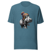 Unisex Novelty Hippo Graphic T-Shirt with Colorful Beanie - Radiant Art of Radiant Group