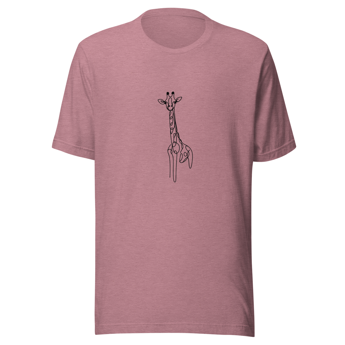 "Minimalist Safari: Line Art Giraffe" Unisex T-Shirt