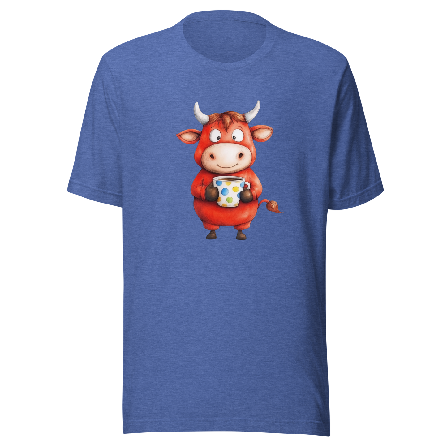 Unisex t-shirt "Moo-ning Coffee: The Early Bird Cow"