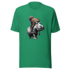 Unisex Novelty Hippo Graphic T-Shirt with Colorful Beanie - Radiant Art of Radiant Group