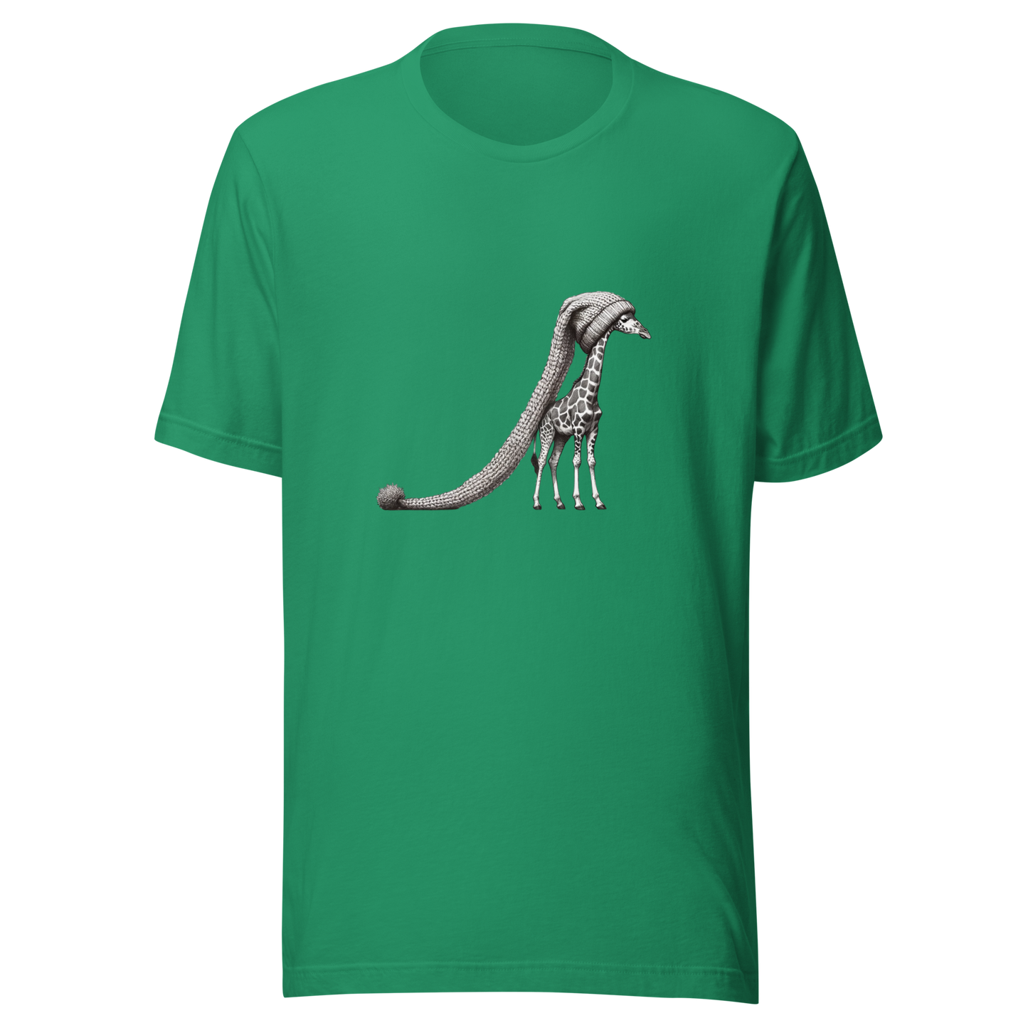 "Giraffe in the World's Longest Hat" Whimsical Graphic Unisex T-Shirt