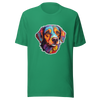 Unisex t-shirt "Colorful Companion: Warm-Toned Dog Portrait" - Radiant Art of Radiant Group