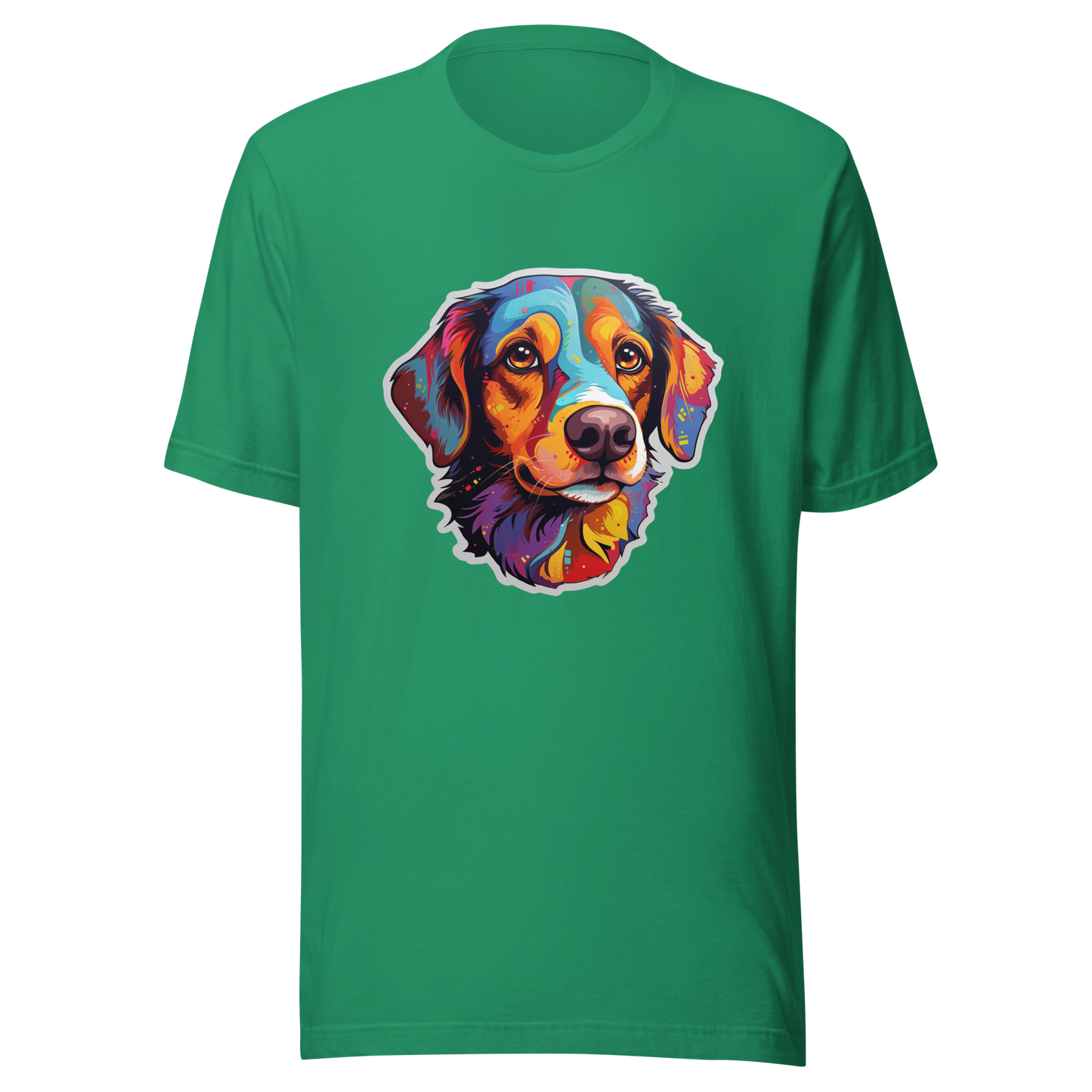 Unisex t-shirt "Colorful Companion: Warm-Toned Dog Portrait"