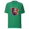 Unisex t-shirt "Vivid Pooch: Artistic Colorburst Dog Portrait" - Radiant Art of Radiant Group