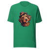 Unisex t-shirt "Bohemian Bowler: Artistic Dog with Hat" - Radiant Art of Radiant Group
