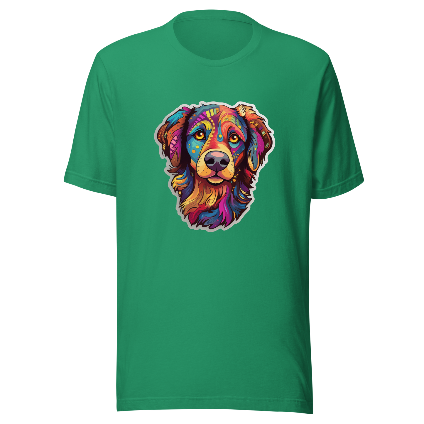 Unisex t-shirt "Kaleidoscopic Canine: A Spectrum of Colors"