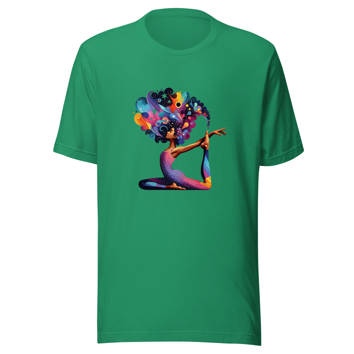 Unisex t-shirt "Galactic Serenity: Yoga Pose with Cosmic Tree"