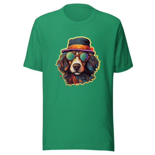 Unisex t-shirt "Cool Canine Capers: Suave Dog with Sunglasses"