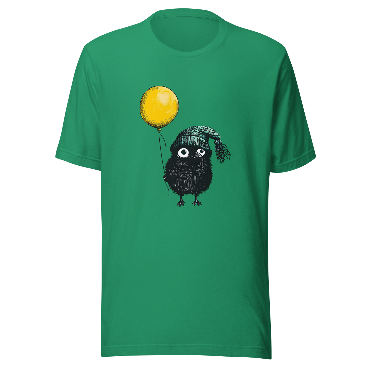Unisex t-shirt Birdie with Benefits: Balloon and Beanie