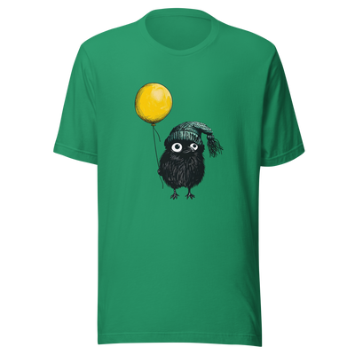 Unisex t-shirt Birdie with Benefits: Balloon and Beanie - Radiant Art of Radiant Group