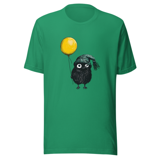 Unisex t-shirt Birdie with Benefits: Balloon and Beanie