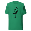 Unisex t-shirt with skeleton doing a handstand - Radiant Art of Radiant Group