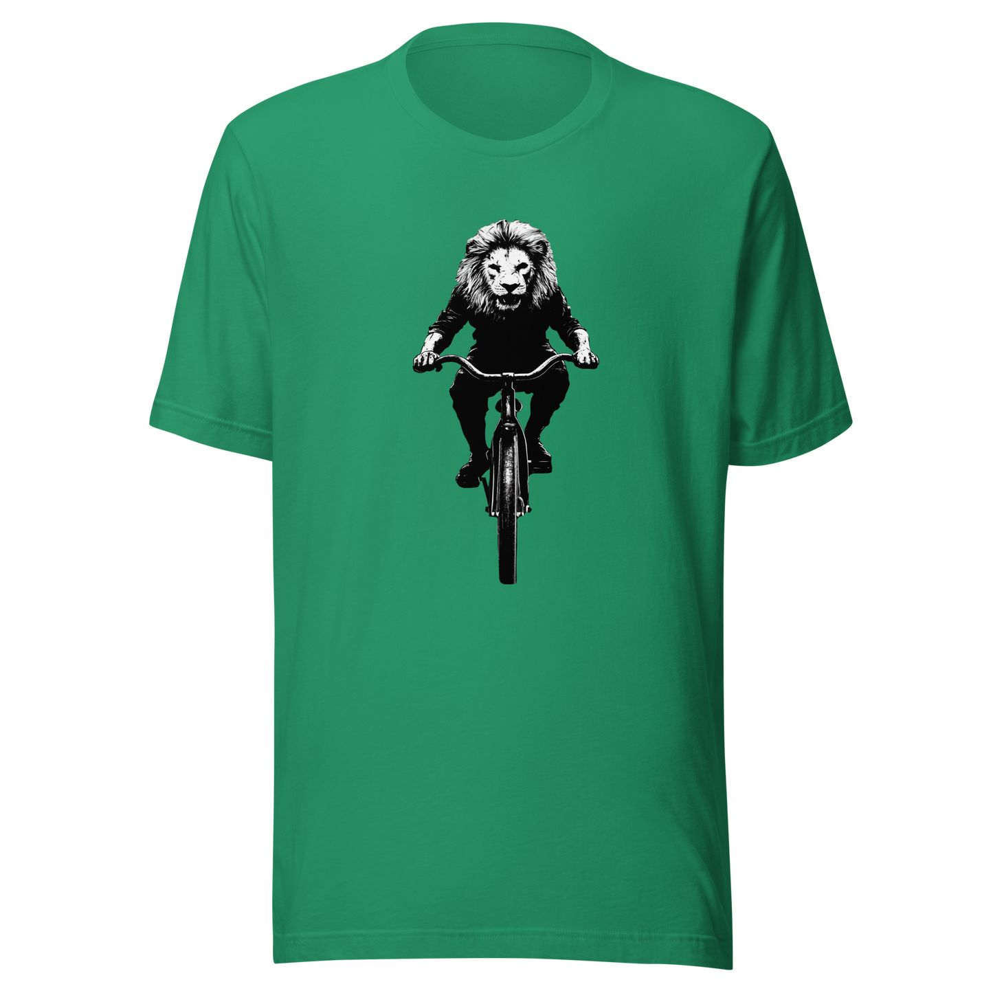 Unisex t-shirt "Lion on the bicycle"