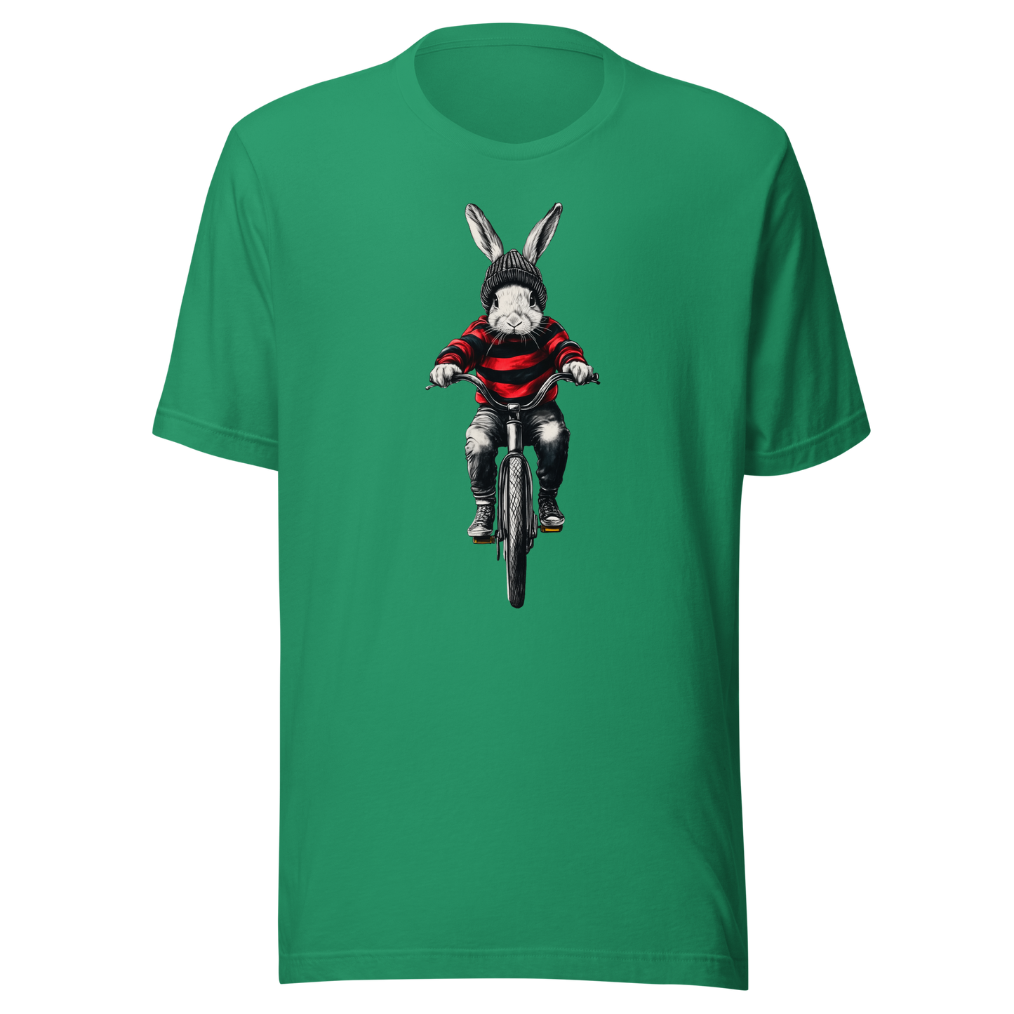 Unisex t-shirt "Rabbit on a bicycle"