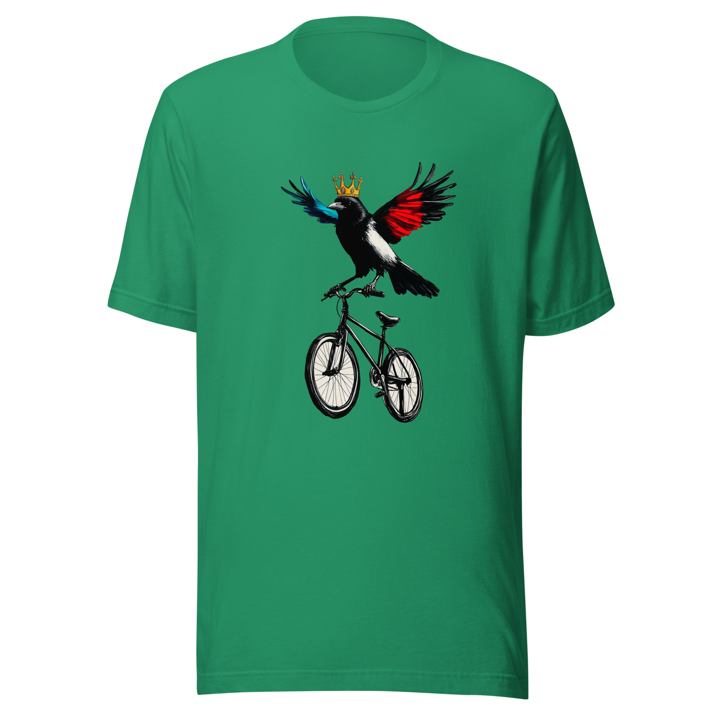 Unisex t-shirt "Courageous Crow on Wheels"