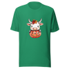 Unisex t-shirt  "Moo-lloween Surprise: The Pumpkin Cow" - Radiant Art of Radiant Group
