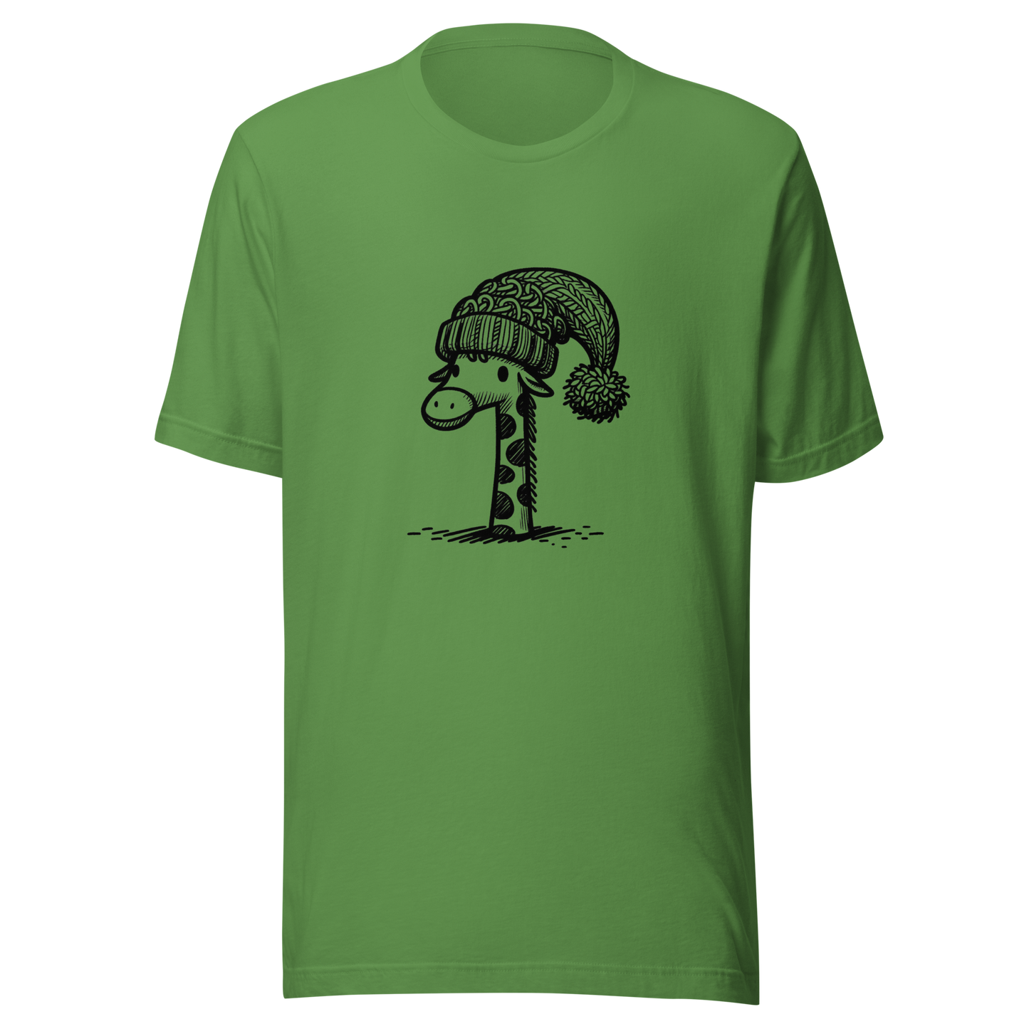 "Giraffe with a Pompom Hat" unisex Graphic Tee
