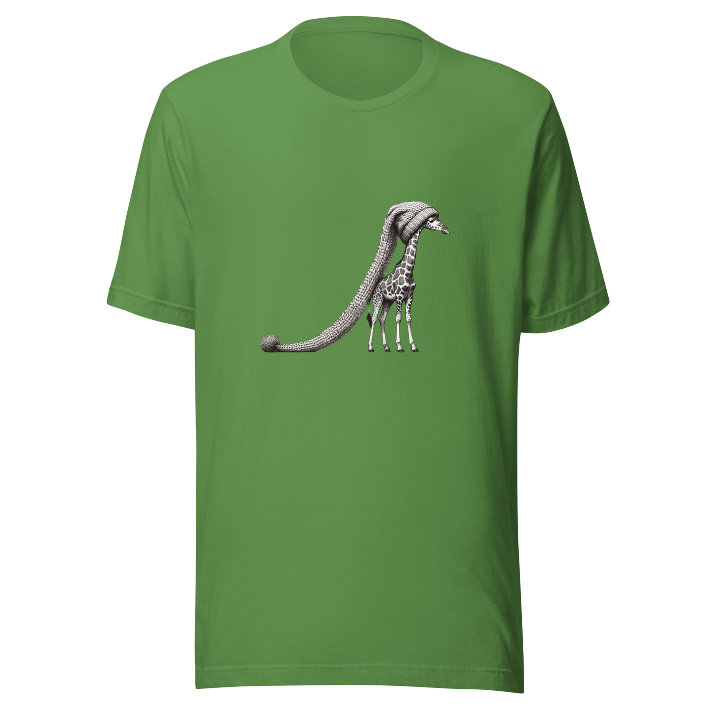 "Giraffe in the World's Longest Hat" Whimsical Graphic Unisex T-Shirt
