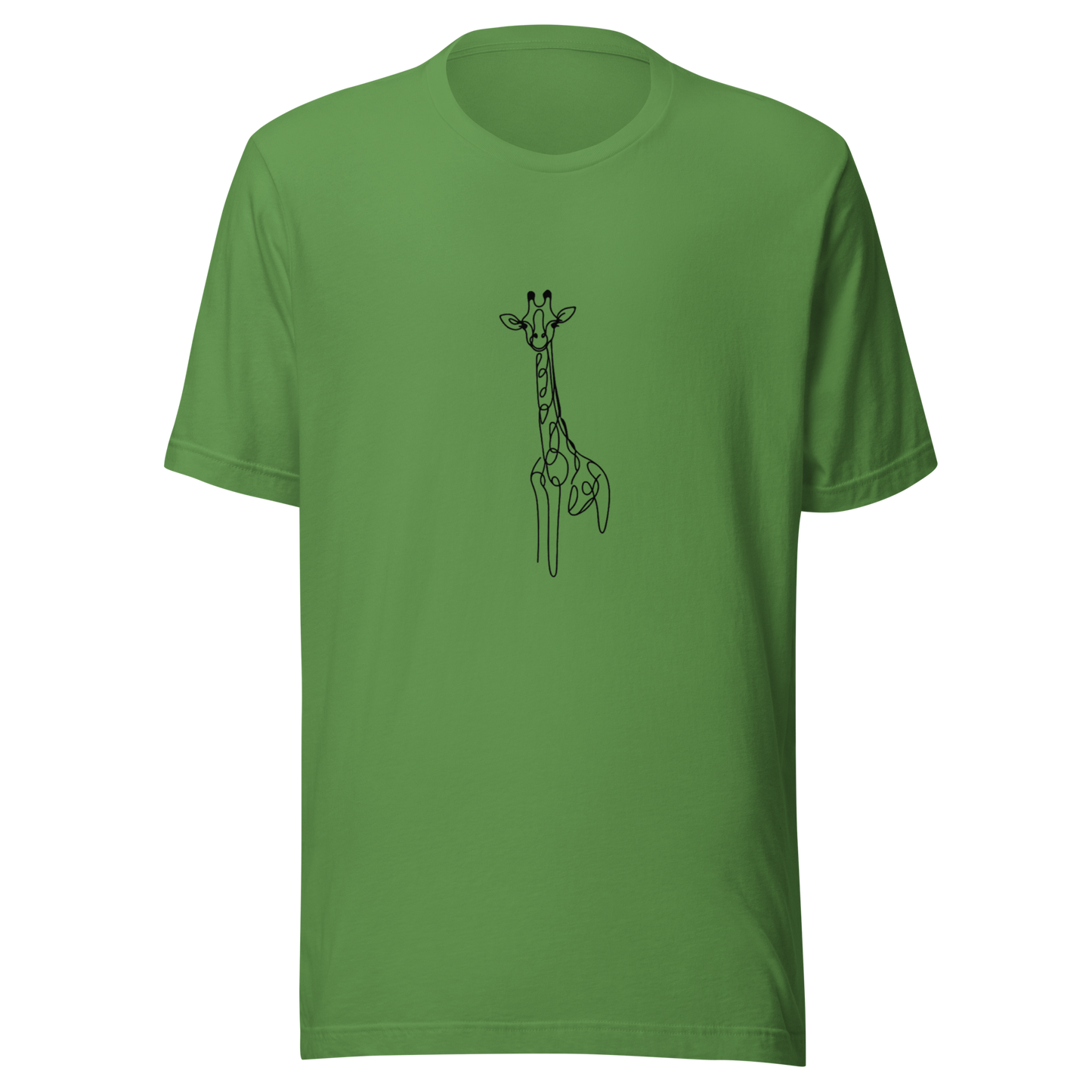 "Minimalist Safari: Line Art Giraffe" Unisex T-Shirt