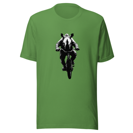 Unisex t-shirt "Pedal Like a Rhino"