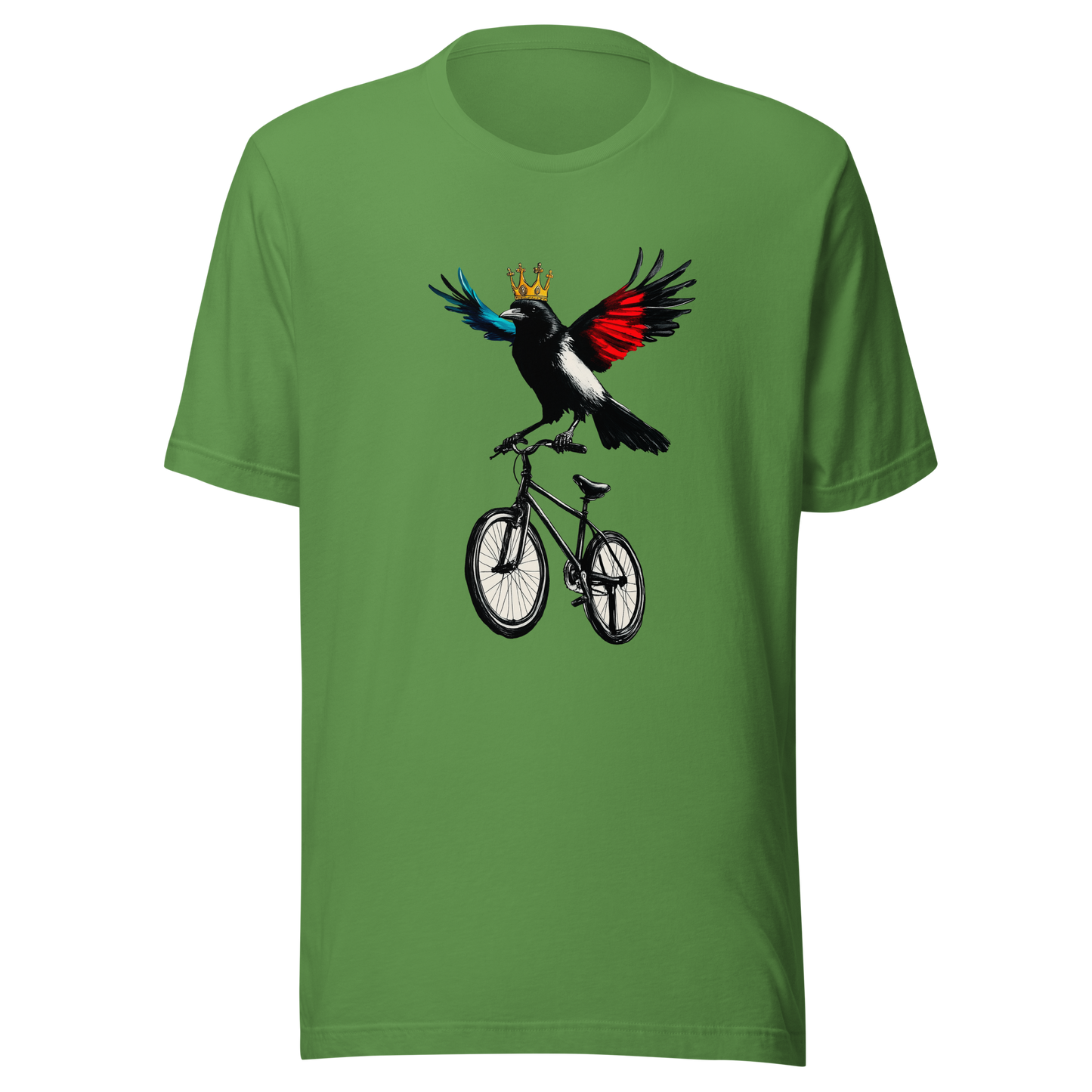 Unisex t-shirt "Courageous Crow on Wheels"