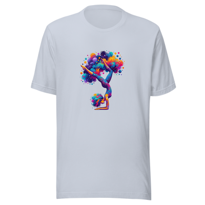 Unisex Graphic t-shirt "Stellar Asana: Cosmic Yoga Pose" - Radiant Art of Radiant Group