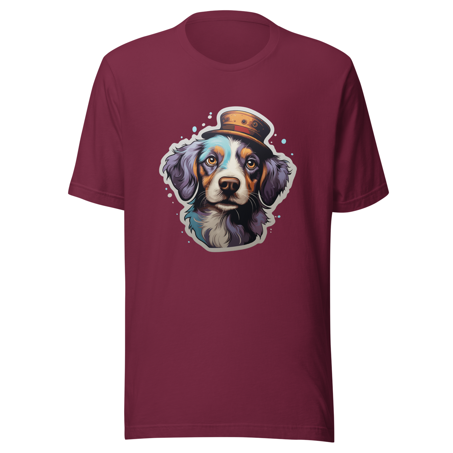 Unisex t-shirt "Top Hat Pooch: Distinguished Dog Portrait"